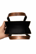 Antique Metal Planter Basket with Handles – Egyptian Engraved Rustic Storage & Garden Décor - Image 5