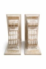Hand-Carved Wooden Bookends – Classic Decorative Book Holder - Image 5
