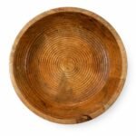 Mango Wood Serving Bowl with Stand – Natural Finish Decorative Centrepiece - Image 6