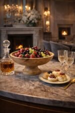 Mango Wood Serving Bowl with Stand – Natural Finish Decorative Centrepiece - Image 4