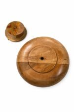 Mango Wood Serving Bowl with Stand – Natural Finish Decorative Centrepiece - Image 8