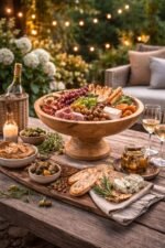 Mango Wood Serving Bowl with Stand – Natural Finish Decorative Centrepiece - Image 2
