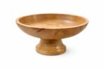 Mango Wood Serving Bowl with Stand – Natural Finish Decorative Centrepiece - Image 5