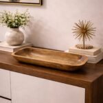 Handcrafted Mango Wood Tray – Natural Rectangular Serving & Table Decor Piece