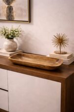Handcrafted Mango Wood Tray – Natural Rectangular Serving & Table Decor Piece