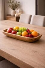 Handcrafted Mango Wood Tray – Natural Rectangular Serving & Table Decor Piece - Image 4