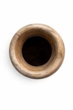 Handcrafted Mango Wood Vase – Natural Finish Decorative Tabletop Accent - Image 6