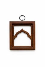 Rustic Brown Arch Wall Frame Set of 5 – Mughal Inspired Wooden Wall Decor Panels - Image 6