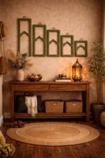 Sage Green Arch Wall Frame Set of 5 – Decorative Wall Art Panels - Image 5