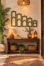 Sage Green Arch Wall Frame Set of 5 – Decorative Wall Art Panels