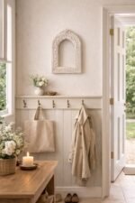 Stone Beige Carved Arch Jharokha Wall Frame – Vintage Indian Window Style Decor - Image 4