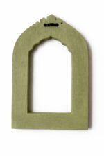 Sage Green Carved Arch Jharokha Wall Frame – Heritage Mughal Style Wall Decor - Image 2