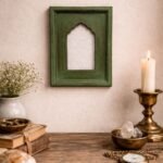 Sage Green Arch Wall Frame – Minimal Decorative Niche Panel