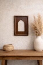 Rich Brown Arch Wall Frame – Handcrafted Decorative Niche Wall Accent - Image 2