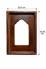 Rich Brown Arch Wall Frame – Handcrafted Decorative Niche Wall Accent - Image 4