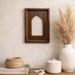 Rich Brown Arch Wall Frame – Handcrafted Decorative Niche Wall Accent