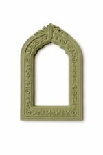 Sage Green Carved Arch Jharokha Wall Frame – Heritage Mughal Style Wall Decor - Image 3