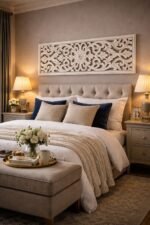 Distressed White Floral Carved Wall Panel – Horizontal & Vertical Hanging Decor (90 cm) - Image 4
