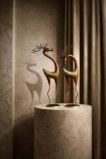Large Iron Deer Sculpture Set – Statement Floor Décor for Luxury Homes & Garden Entrances - Image 2