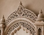 Statement Handcrafted Jharokha Mirror – Intricately Carved Heritage Frame | Luxury Wall Feature - Image 2