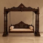 The Heritage Verandah Swing | Luxury Hand-Carved Teak Wood Statement Swing