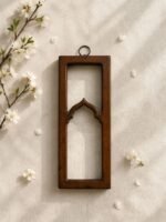 Rustic Brown Arch Wall Frame Set of 5 – Mughal Inspired Wooden Wall Decor Panels - Image 3