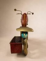 The Heritage Vintage Motorcycle Sculpture | Hand-Painted Metal Artisan Décor - Image 3