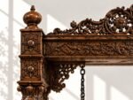 The Heritage Verandah Swing | Luxury Hand-Carved Teak Wood Statement Swing - Image 3