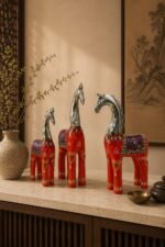 Royal Stallion Collection | Handcrafted Decorative Horse Sculpture Set - Image 3