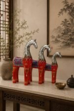 Royal Stallion Collection | Handcrafted Decorative Horse Sculpture Set