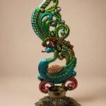The Heritage Peacock Candle Holder | Handcrafted Metal Artisan Décor