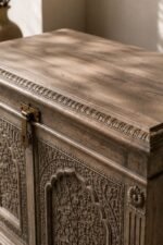 Aravali Heritage Trunk – Luxury Hand-Carved Solid Wood Storage Trunk - Image 3