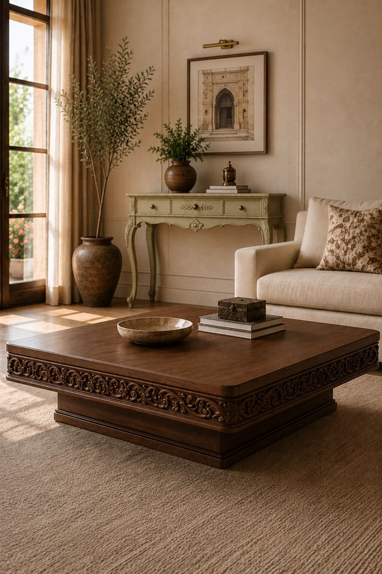 1_woocommerce Mayfair Heritage Coffee Table - Image 1