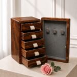 Sheesham Wood Jewellery Box with Drawers – Handcrafted Storage Organizer