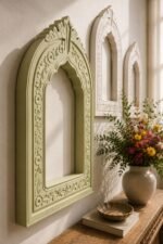 Carved Arch Jharokha Wall Frame – Set of 3 - Image 3