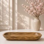 Handcrafted Mango Wood Tray – Natural Rectangular Serving & Table Decor Piece