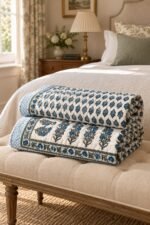 Blue Blossom Border Quilt - Image 2