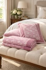 Rose Ditsy Border Cotton Bedsheet Set - Image 2