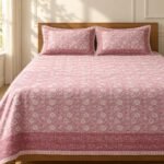 Rose Ditsy Border Cotton Bedsheet Set