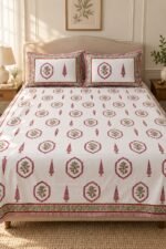 Rose Leaf Medallion Cotton Bedsheet Set