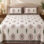 Forest Leaf Medallion Cotton Bedsheet Set