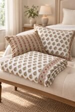Olive Mini Paisley Cotton Bedsheet Set - Image 2