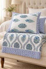 Indigo Botanical Arch Cotton Bedsheet Set - Image 2