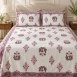 Mulberry Palm Motif Cotton Bedsheet Set
