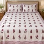 Berry Floral Sprig Cotton Bedsheet Set