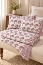 Rose Mini Floral Cotton Bedsheet Set - Image 2