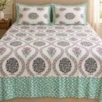 Sage Botanical Arch Cotton Bedsheet Set