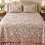 Rose Garden Border Cotton Bedsheet Set