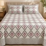 Grey Ornamental Arch Cotton Bedsheet Set