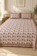 Rose Floral Sprig Cotton Bedsheet Set